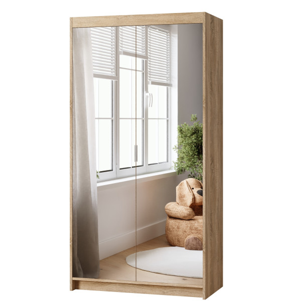 Szafa modułowa z lustrem 90 cm KUBA dąb sonoma 749197