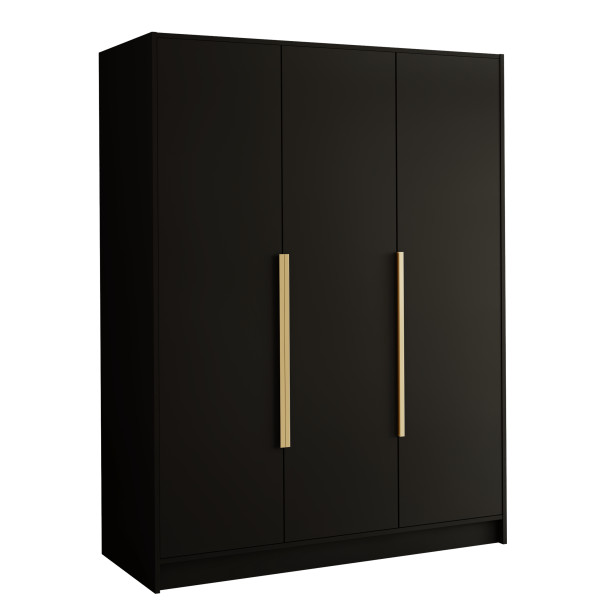 Szafa na ubrania do przedpokoju 150 cm LESTO czarny 812634