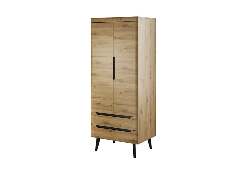 Szafa NORDI NSZ80 Dąb Artisan/Czarny 300471