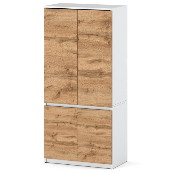 Szafa nowoczesna garderoba posti 80cm biały mat dąb wotan 439624