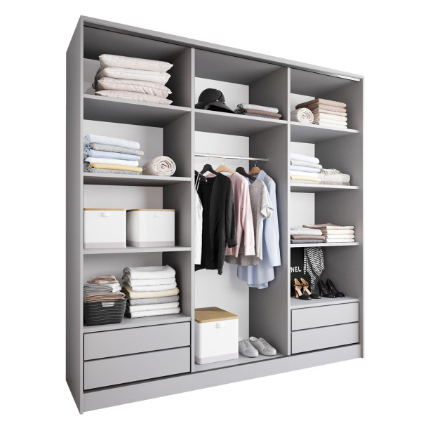 Szafa otwarta MERVO K7 200 szara 298233