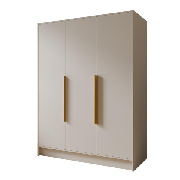 Szafa PAVIA 150 cm Kaszmir/Złote Uchwyty – 3 Drzwi 957917