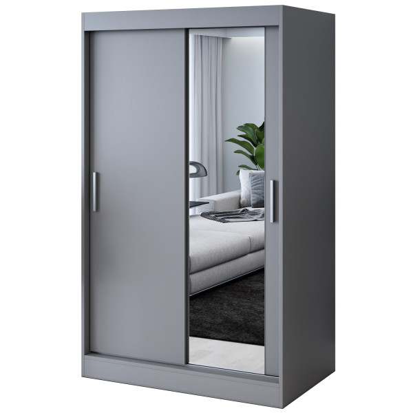 Szafa przesuwna 1 x lustro 120x200 Hugo , Antracyt mat 630116