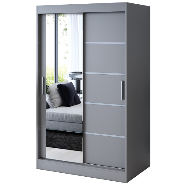 Szafa przesuwna 1 x lustro 120x200 Ralf , Antracyt mat 630378