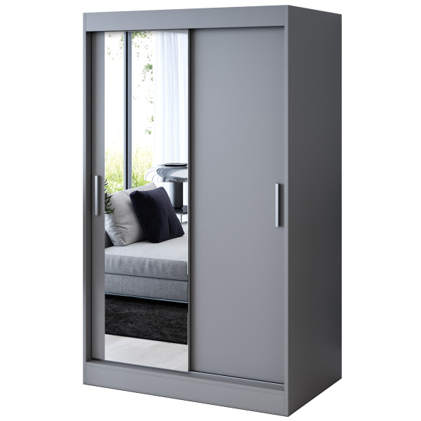 Szafa przesuwna 1 x lustro 120x200 Sofia , Antracyt mat 629769