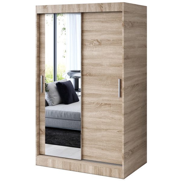 Szafa przesuwna 1 x lustro 120x200 Sofia , Dąb Sonoma 629794