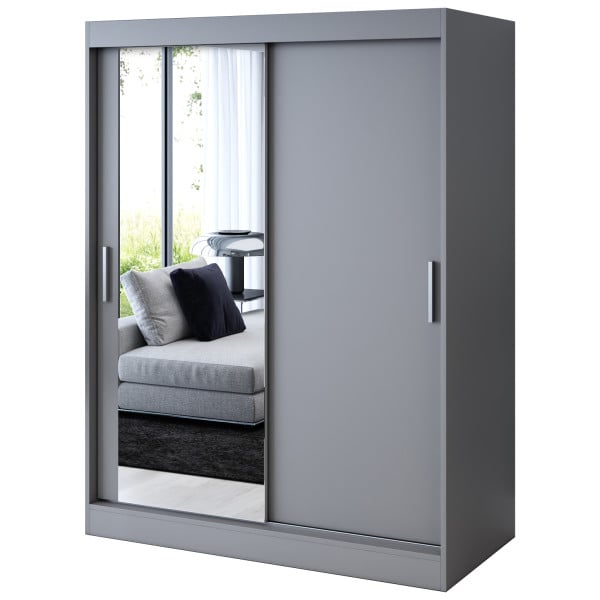 Szafa przesuwna 1 x Lustro 150x200 Sofia , Antracyt mat 629852