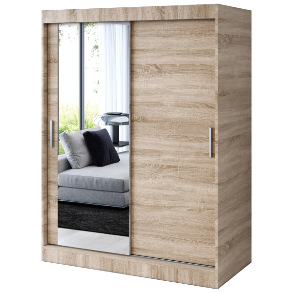 Szafa przesuwna 1 x Lustro 150x200 Sofia , Dąb Sonoma 629738