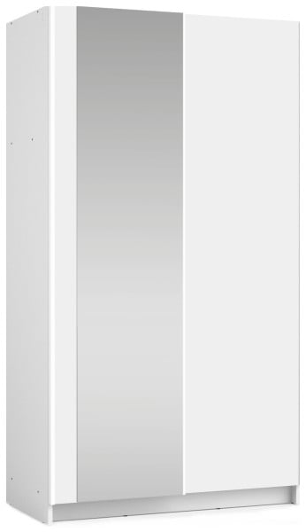 Szafa przesuwna 100 cm z lustrem SOLFY biała 766717