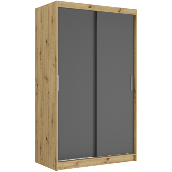 Szafa przesuwna 120 cm 2-drzwi FRAMIRE Vega III artisan antracyt 969494