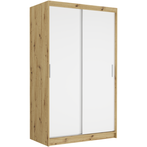 Szafa przesuwna 120 cm 2-drzwi FRAMIRE Vega III artisan biały 969487