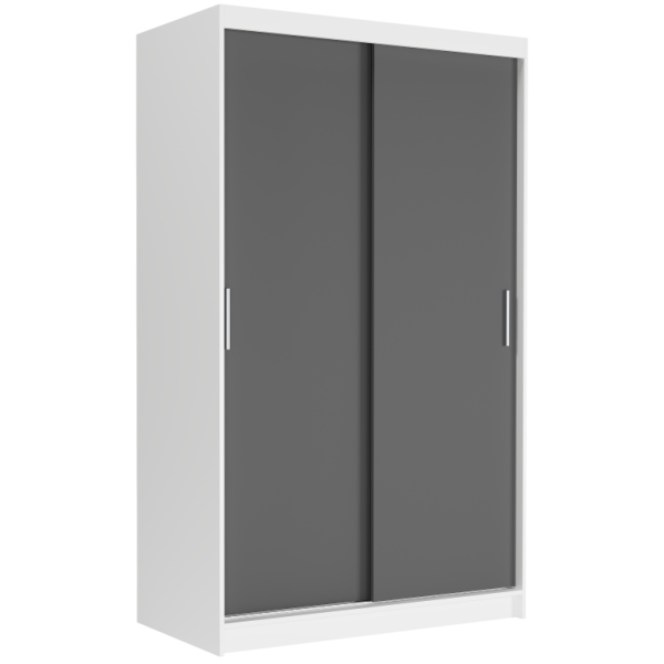 Szafa przesuwna 120 cm 2-drzwi FRAMIRE Vega III biały antracyt 969523