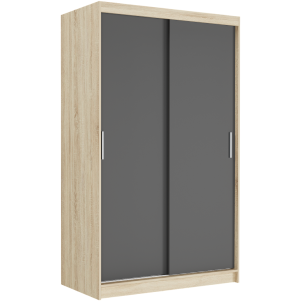 Szafa przesuwna 120 cm 2-drzwi FRAMIRE Vega III sonoma antracyt 969524