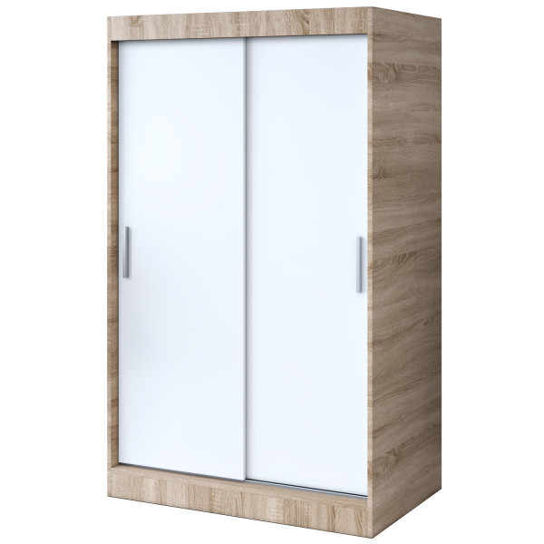 Szafa przesuwna 120x200 Gold , Dąb Sonoma / Biały Mat 629891