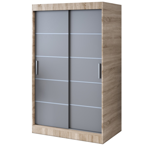 Szafa przesuwna 120x200 Nina , Dąb Sonoma / Antracyt mat 629939