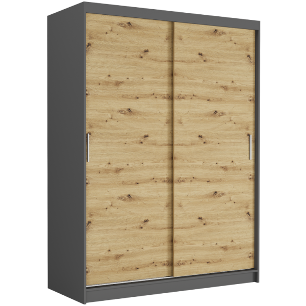 Szafa przesuwna 150 cm 2-drzwi FRAMIRE Rivano III antracyt artisan 966331