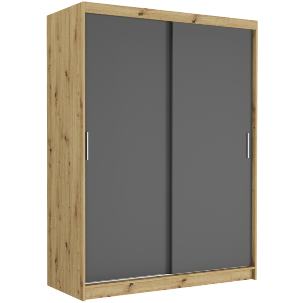 Szafa przesuwna 150 cm 2-drzwi FRAMIRE Rivano III artisan antracyt 966380