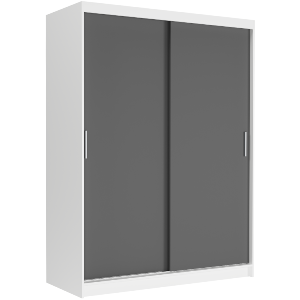 Szafa przesuwna 150 cm 2-drzwi FRAMIRE Rivano III biały antracyt 966328