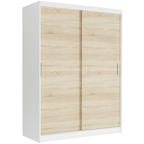 Szafa przesuwna 150 cm 2-drzwi FRAMIRE Rivano III biały sonoma 966365
