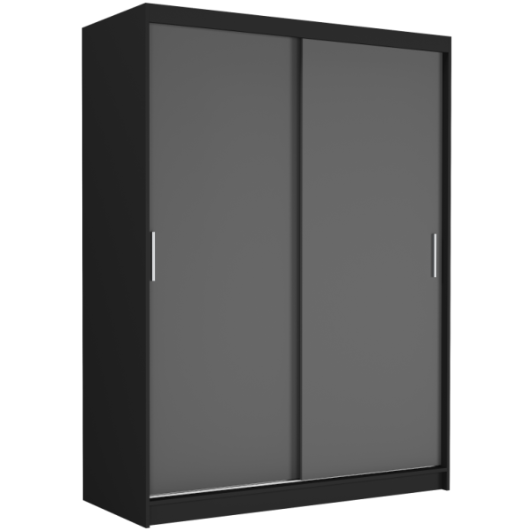 Szafa przesuwna 150 cm 2-drzwi FRAMIRE Rivano III czarny antracyt 966326