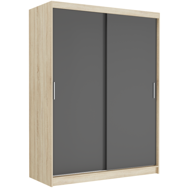 Szafa przesuwna 150 cm 2-drzwi FRAMIRE Rivano III sonoma antracyt 966349