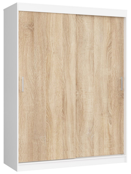 Szafa Przesuwna 150 Cm Clp Mono Biała/Sonoma 728076