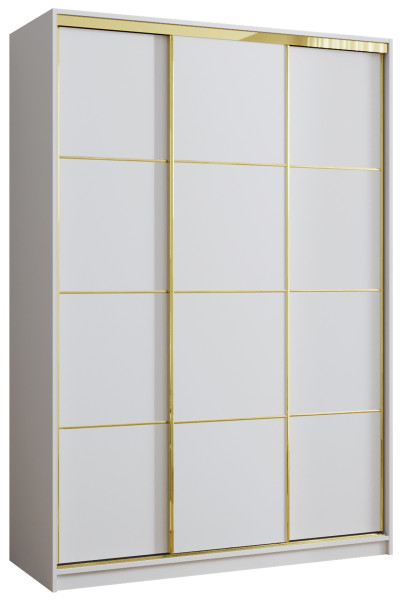 Szafa przesuwna 150 cm GOLD NEW biały mat drążki półki 248994