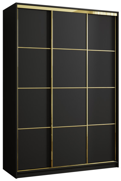 Szafa przesuwna 150 cm GOLD NEW szafa przesuwna półki drążki trzydrzwiowa 671452