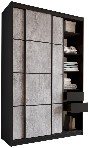 Szafa przesuwna 150 cm LOFT MAX z półkami 530831