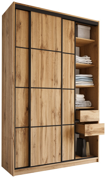 Szafa przesuwna 150 cm LOFT MAX z półkami 530837