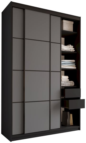 Szafa przesuwna 150 cm LOFT MAX z półkami 527372