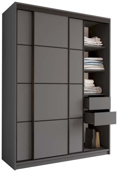 Szafa przesuwna 150 cm LOFT z szufladami 530846