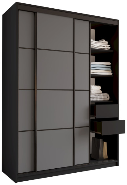 Szafa przesuwna 150 cm LOFT z szufladami 527362
