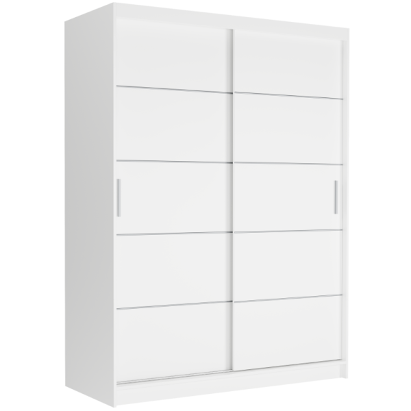 Szafa przesuwna 150 cm szprosy FRAMIRE Rivano IV biały biały 966362