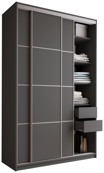 Szafa przesuwna 150 cm TOP MAX grafit 245528