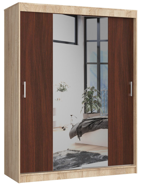 Szafa Przesuwna 150Cm Clp Sonoma / Wenge 728020