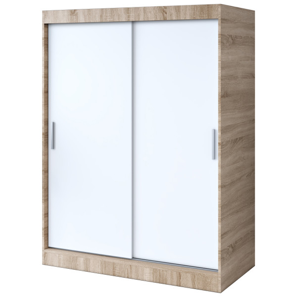 Szafa przesuwna 150x200 Gold , Dąb Sonoma / Biały mat 630065