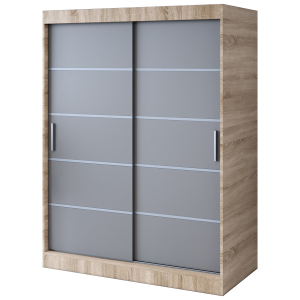 Szafa przesuwna 150x200 Nina , Dąb Sonoma / Antracyt mat 630073