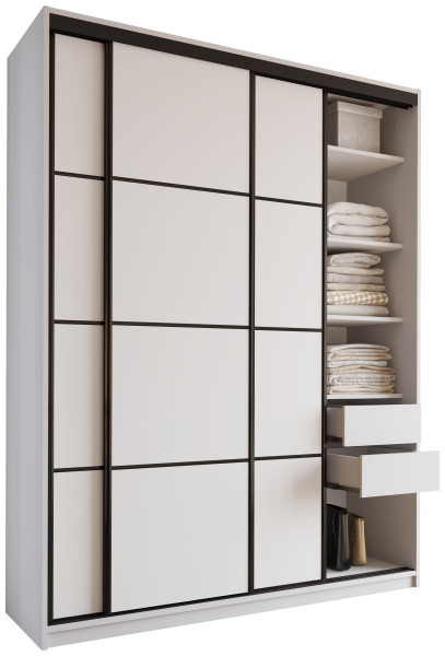 Szafa przesuwna 180 cm LOFT MAX biała 530830
