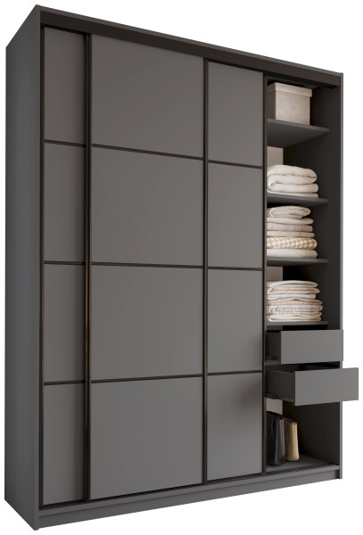 Szafa przesuwna 180 cm LOFT MAX grafit 530827