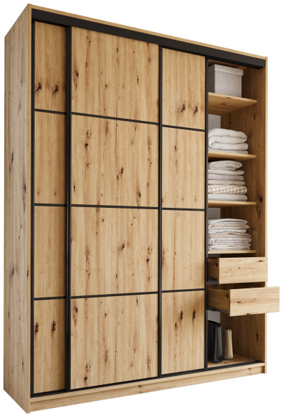 Szafa przesuwna 180 cm LOFT MAX z półkami 530839
