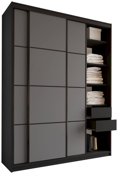 Szafa przesuwna 180 cm LOFT MAX z półkami 527222