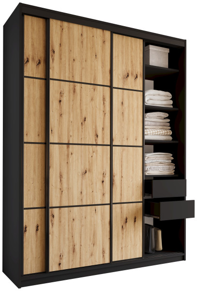 Szafa przesuwna 180 cm LOFT MAX z szufladami 527250