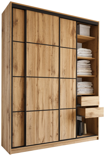 Szafa przesuwna 180 cm LOFT MAX z szufladami 527275