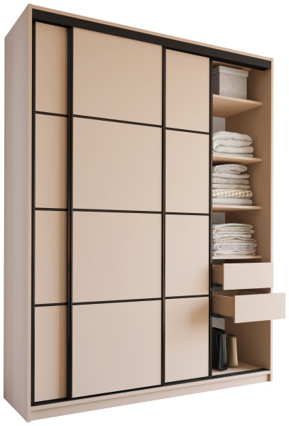 Szafa przesuwna 180 cm LOFT MAX z szufladami 527368