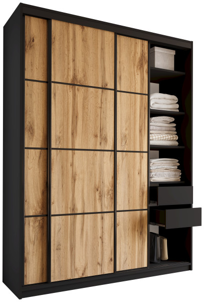 Szafa przesuwna 180 cm LOFT MAX z szufladami 530842