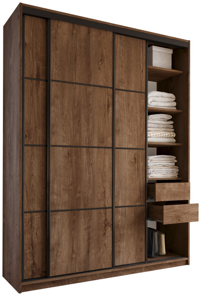 Szafa przesuwna 180 cm LOFT MAX z szufladami 531839