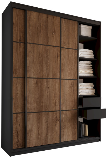 Szafa przesuwna 180 cm LOFT MAX z szufladami 527136
