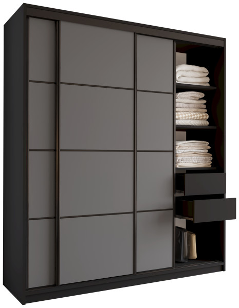 Szafa przesuwna 180 cm LOFT z półkami 527224