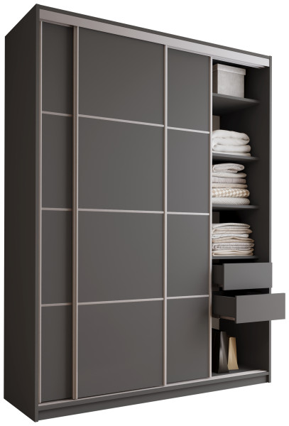 Szafa przesuwna 180 cm TOP MAX grafit 245599
